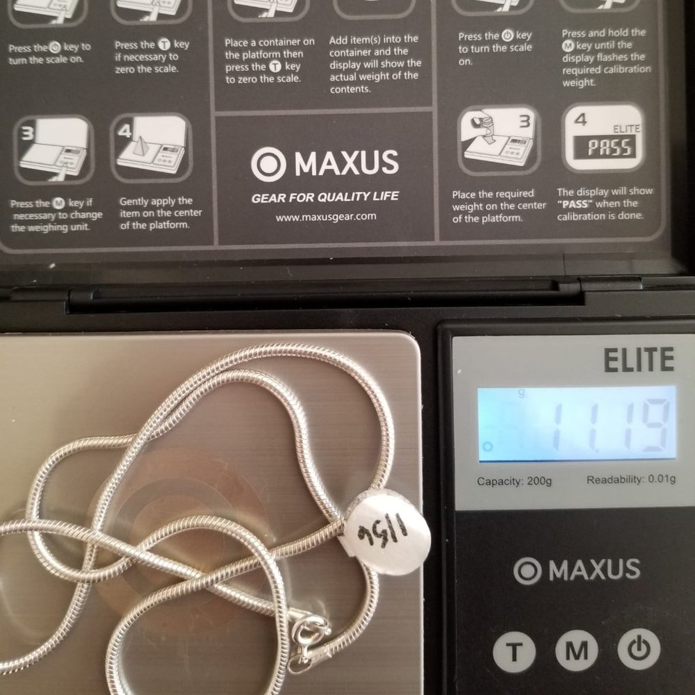 Solid 925 Sterling Silver 2mm 18" Snake Chain Spr… - image 6